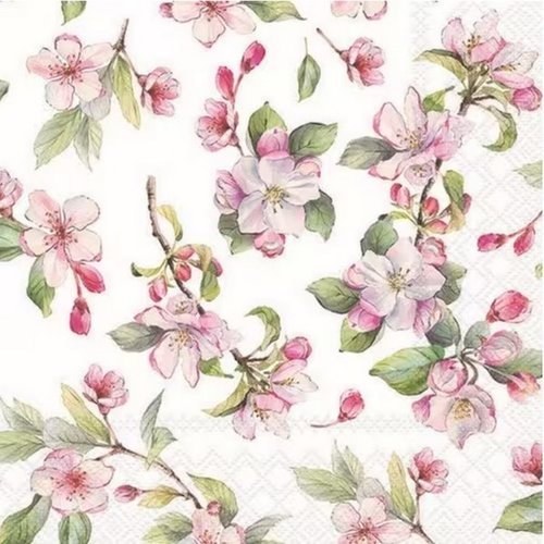 2 serviettes en papier 33 x 33 cm découpage collage fleurs de printemps flss 203