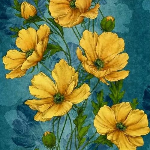 2 serviettes en papier 33 x 33 cm découpage collage fleur jaune flss 217