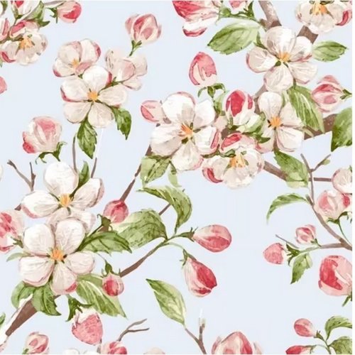 2 serviettes en papier 33 x 33 cm découpage collage fleur blanche flss 213