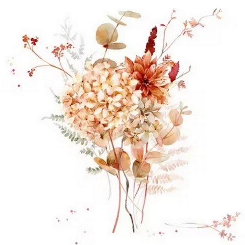 2 serviettes en papier 33 x 33 cm découpage collage fleur d automne flss 216