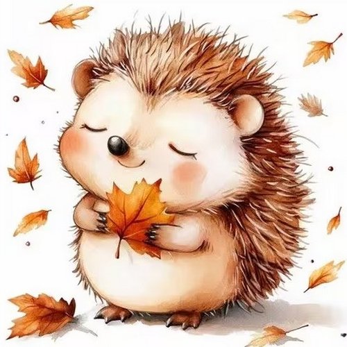 2 serviettes en papier 33 x 33 cm découpage collage herisson animal d automne ass 224