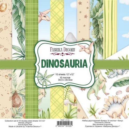 10 papiers 30,5 x 30,5 cm fabrika decoru dinosauria