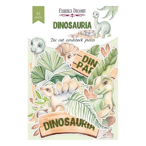 Die cuts motifs découpés scrapbooking fabrika décoru 61 pièces dinosauria