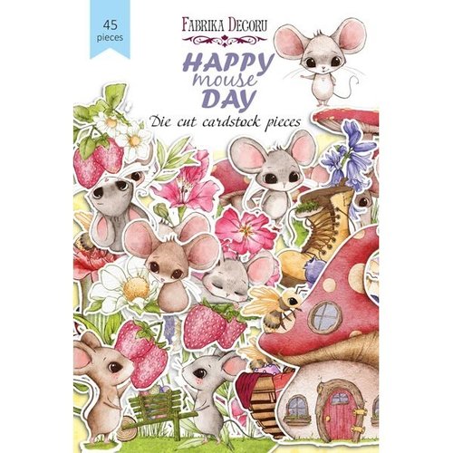 Die cuts motifs découpés scrapbooking fabrika décoru 45 pièces happy mouse day