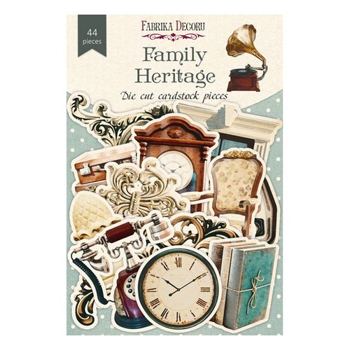 Die cuts motifs découpés scrapbooking fabrika décoru 44 pièces family heritage