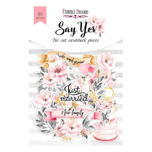Die cuts motifs découpés scrapbooking fabrika décoru 65 pièces say yes