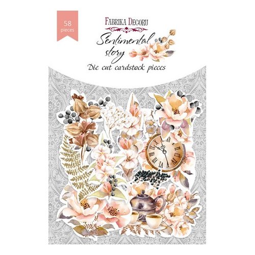 Die cuts motifs découpés scrapbooking fabrika décoru 58 pièces sentimental story