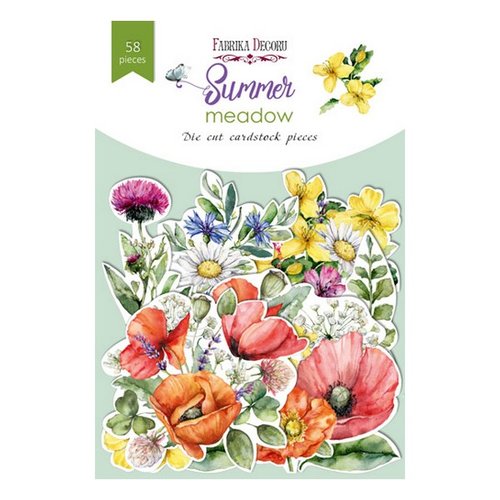 Die cuts motifs découpés scrapbooking fabrika décoru 58 pièces summer meadow