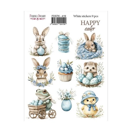 Stickers fantaisies couleur fabrika décoru happy easter 419