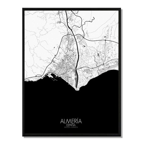 Poster carte d'almeria    
