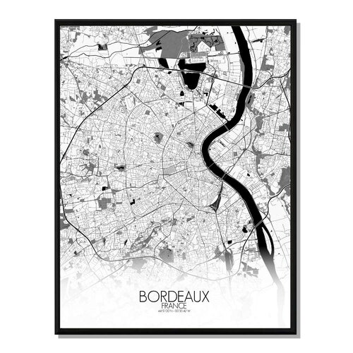 Poster carte de bordeaux    