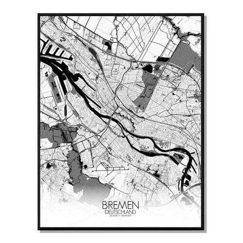 Poster carte de bremen    