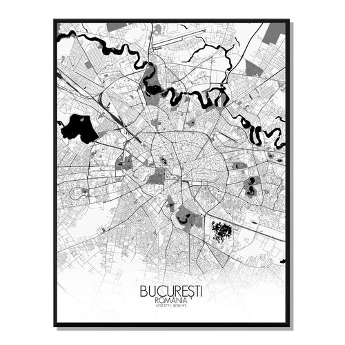 Poster carte de bucarest    