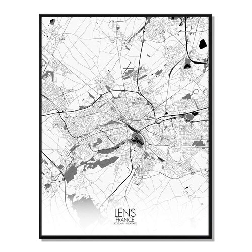 Poster carte de lens    