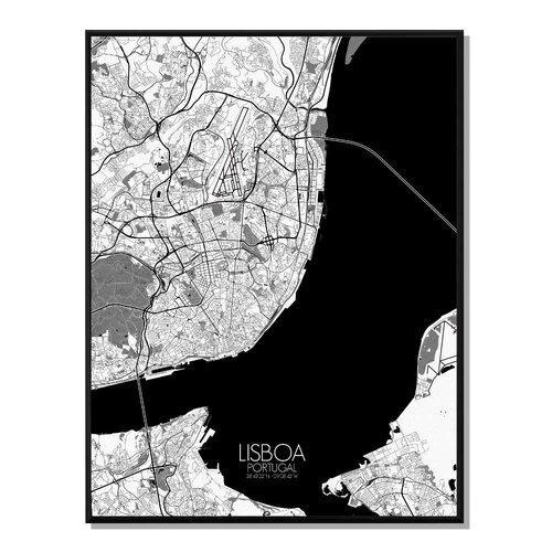 Poster carte de lisbonne    