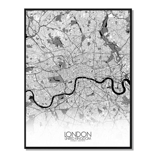 Poster carte de londres    