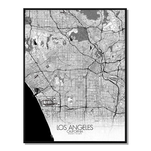 Poster carte de los angeles   