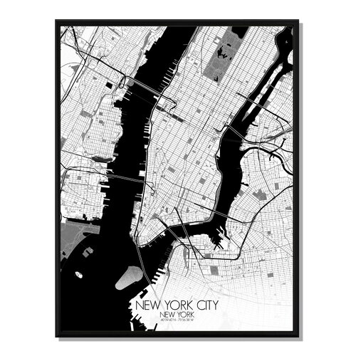 Poster carte de new york   