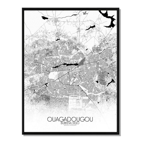 Poster carte d'ouagadougou    