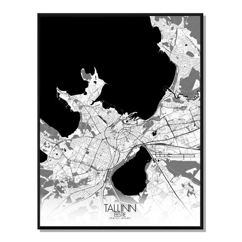 Poster carte de tallinn    