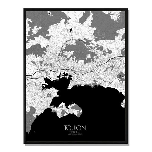 Poster carte de toulon    