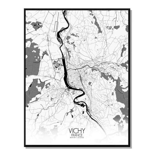 Poster carte de vichy    