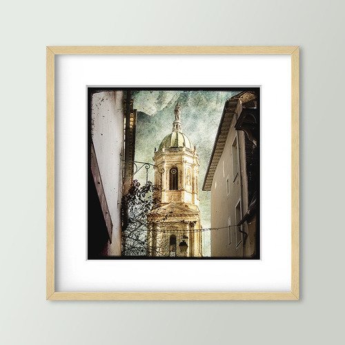Eglise saint melaine - rennes - impression d'art 30x30cm - signé et numéroté
