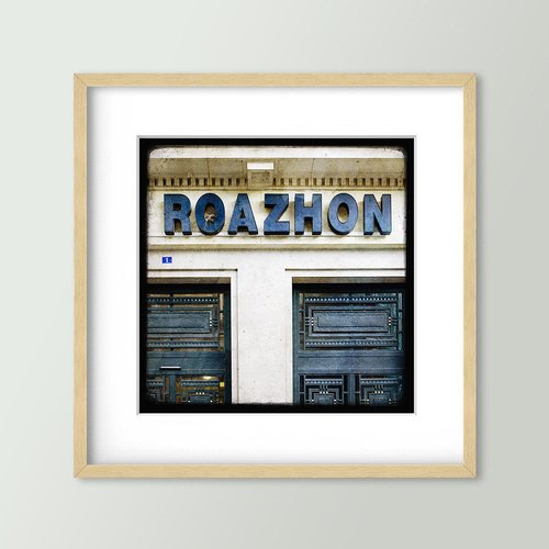 Enseigne roazhon - rennes - impression d'art 30x30cm - signé et numéroté