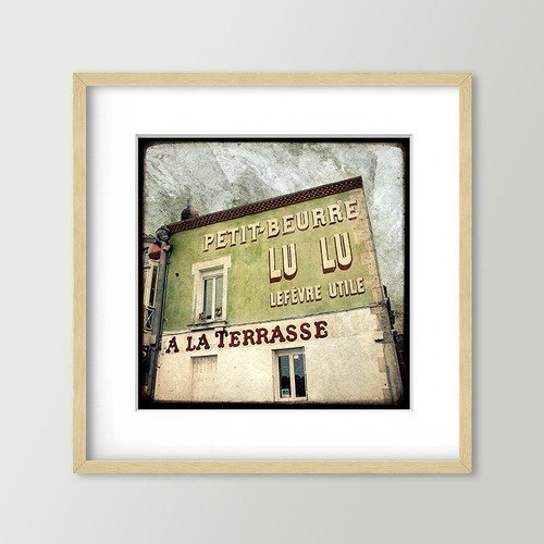 Pub lefèvre utile - nantes - impression d'art 30x30cm - signé et numéroté