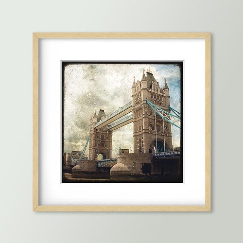 Tower bridge - londres - impression d'art 30x30cm - signé et numéroté