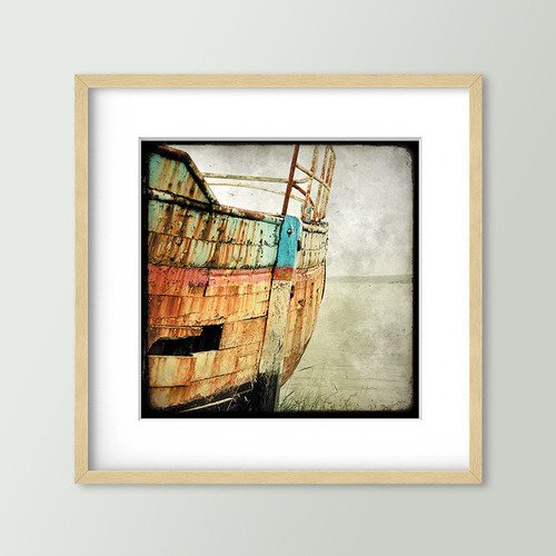 Epave de bateau #05 - bretagne - impression d'art 30x30cm - signé et numéroté