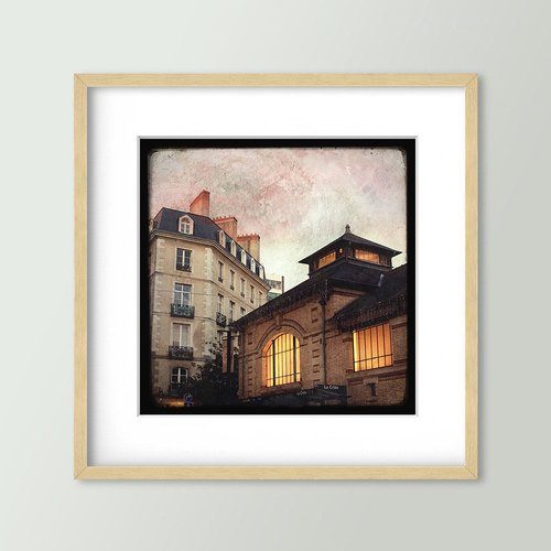 Halles centrales - rennes - impression d'art 30x30cm - signé et numéroté