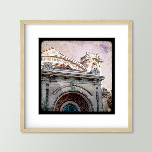 Piscine saint-georges - rennes - impression d'art 30x30cm - signé et numéroté