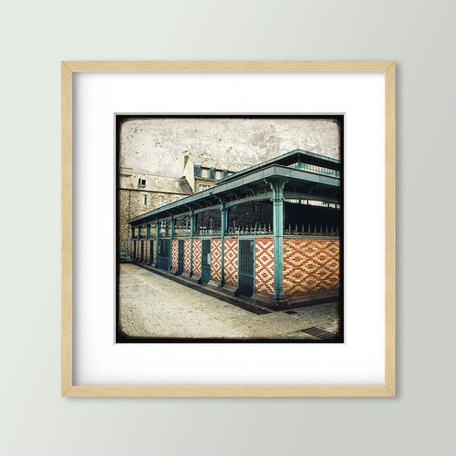Halles martenot - rennes - impression d'art 30x30cm - signé et numéroté