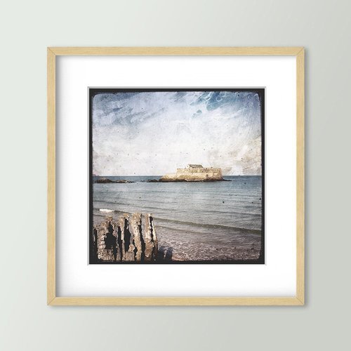 Fort national - saint-malo - impression d'art 30x30cm - signé et numéroté