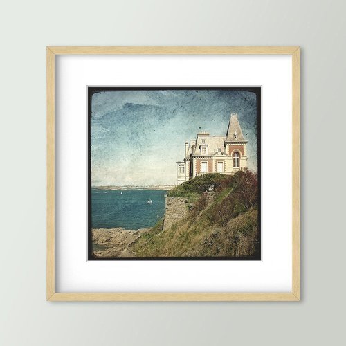 Pointe de la malouine - dinard - impression d'art 30x30cm - signé et numéroté