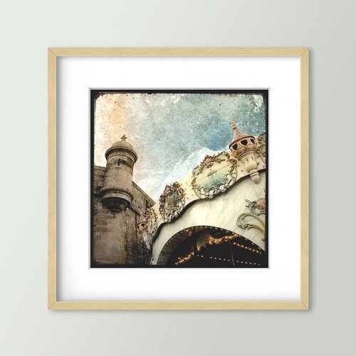 Manège des remparts - saint-malo - impression d'art 30x30cm - signé et numéroté