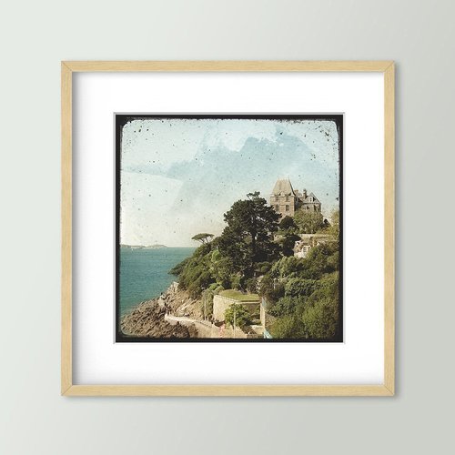 Pointe du moulinet - dinard - impression d'art 30x30cm - signé et numéroté