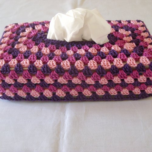 Housse boîte à mouchoirs, forme rectangulaire "rose"