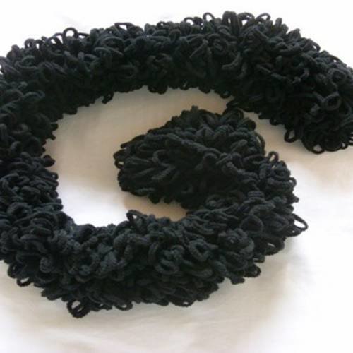 Echarpe en laine fantaisie "noir"