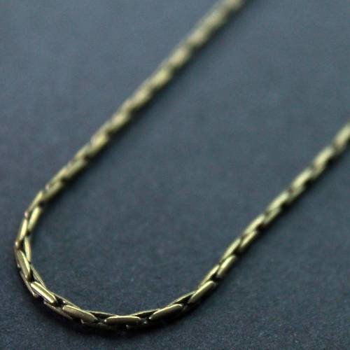 30 cm * fine chaîne fantaisie mailles rectangulaires en métal bronze 