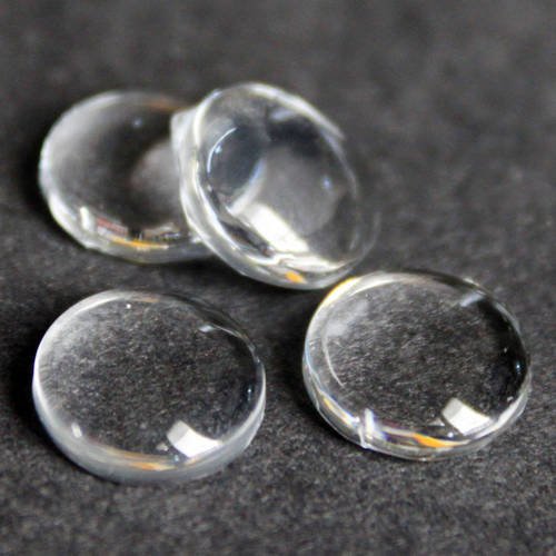 10 petits cabochons ronds 8 mm en verre 