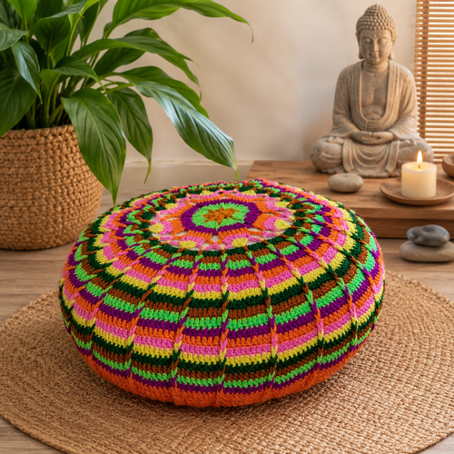 Housse de coussin de méditation / yoga en crochet "lobsang"