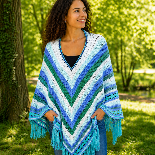 Ponchon femme " nyméria – une onde enchantée "