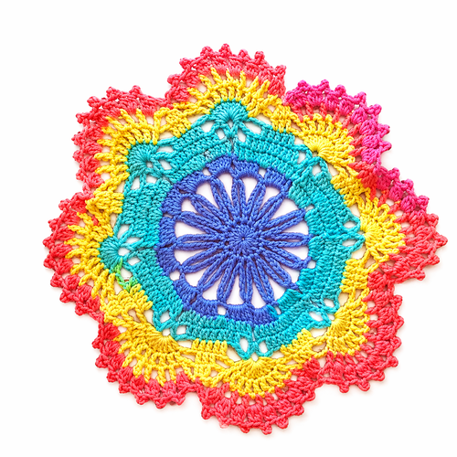 Napperon au crochet aube boréal