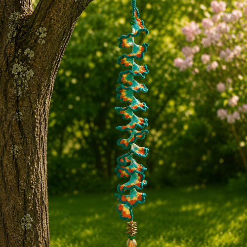 Moulin à vent au crochet – spirale décorative sakura « danse de l'aube »
