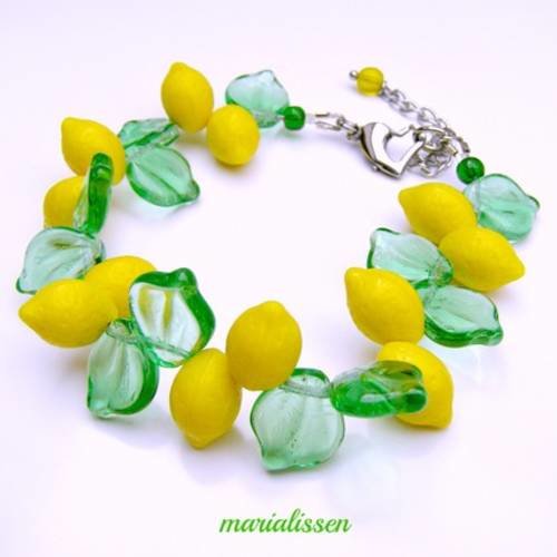 5 x Aqua-Marie Poisson//perles de verre de Bohême