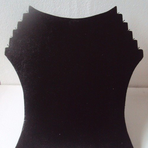Présentoir colliers buste noir acrylique