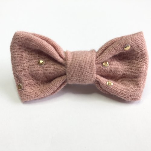 Barrette En Double Gaze Vieux Rose Pour Bebe Un Grand Marche