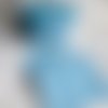 Panière et lingettes motifs géométriques turquoise